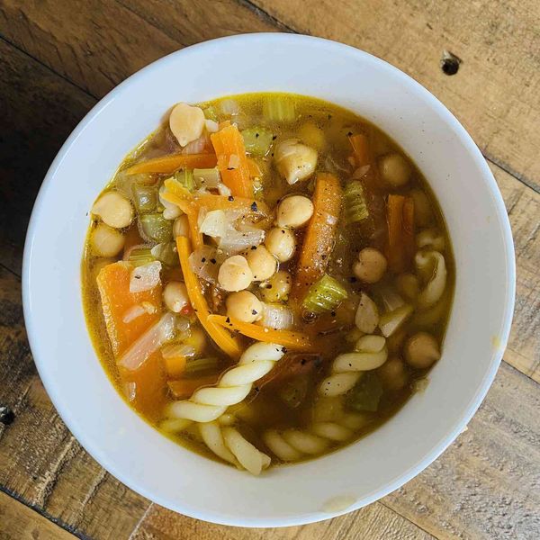 Vegan Chickpea Noodle Soup