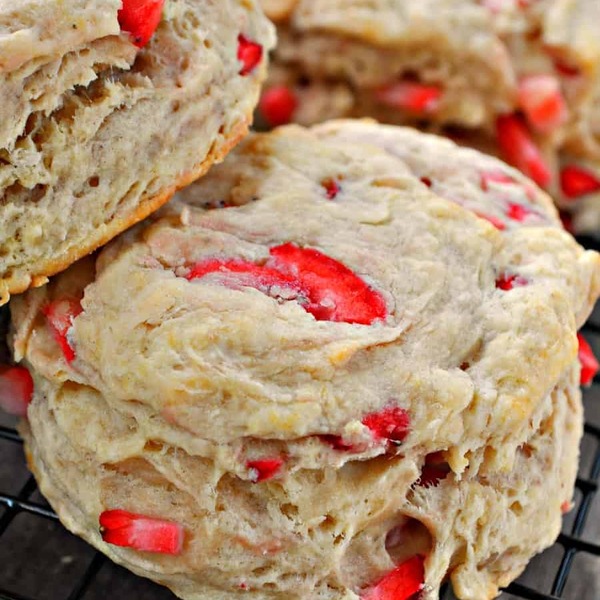 Vegan Strawberry Buttermilk Biscuits