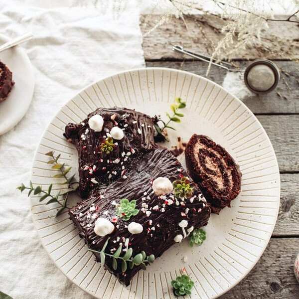 Vegan Chocolate Yule Log
