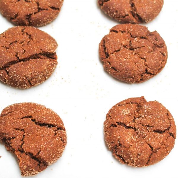 Vegan Ginger Molasses Cookies (Gingersnaps)
