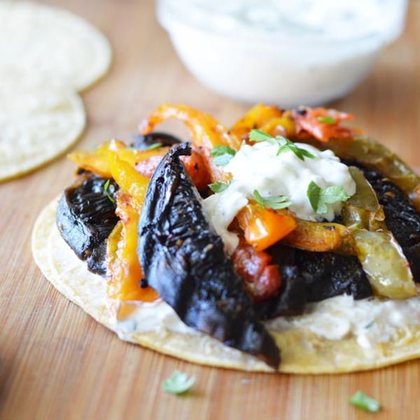 Portobello Tacos with Cucumber Ranch Dressing {Vegan}