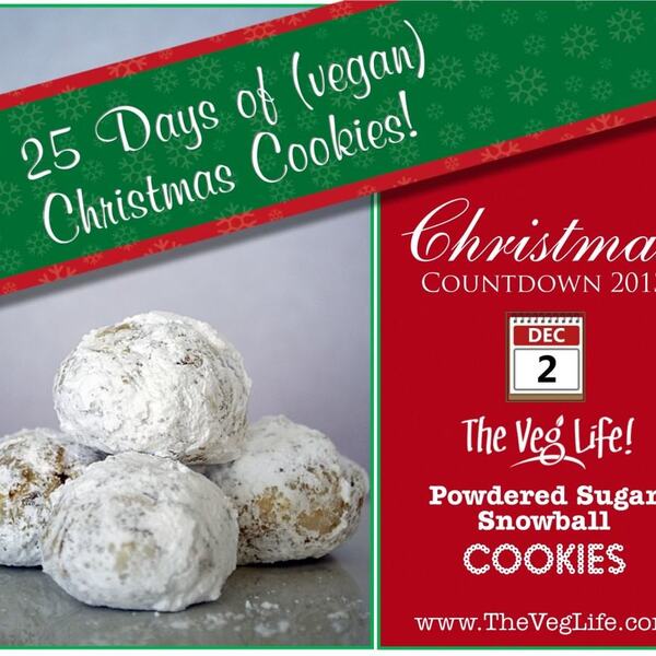 Powdered Sugar Snowball Cookies {Vegan}
