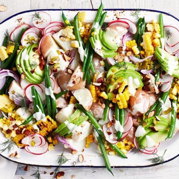 Fully loaded vegan potato salad