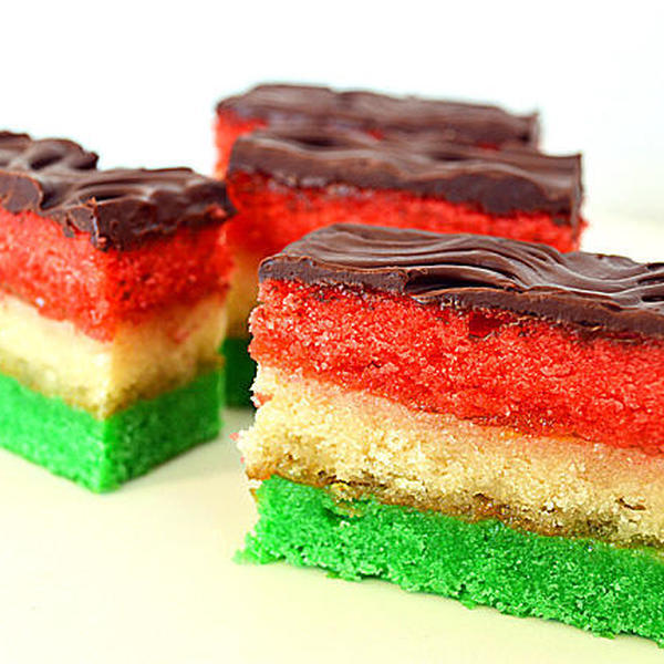 Italian Tri-Color Rainbow Cookies {Vegan}