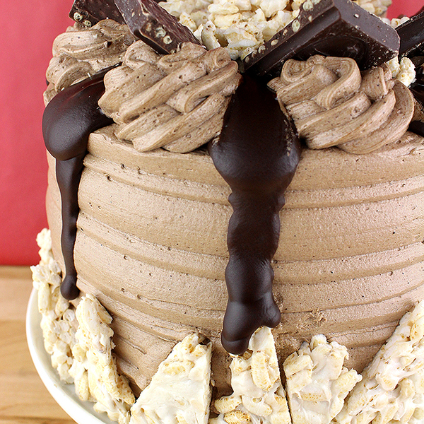 Vegan Rice Krispy Crunch Bar Cake