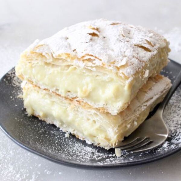 Vegan Custard Puff Pastry Napoleon