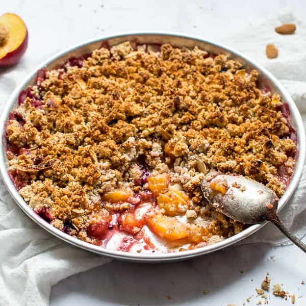 Peach Crumble | Gluten free * Vegan