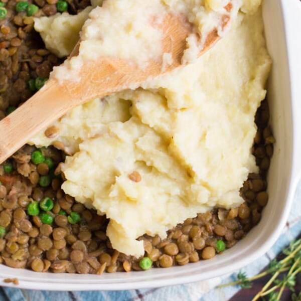 Whiskey Lentil Vegan Shepherd’s Pie