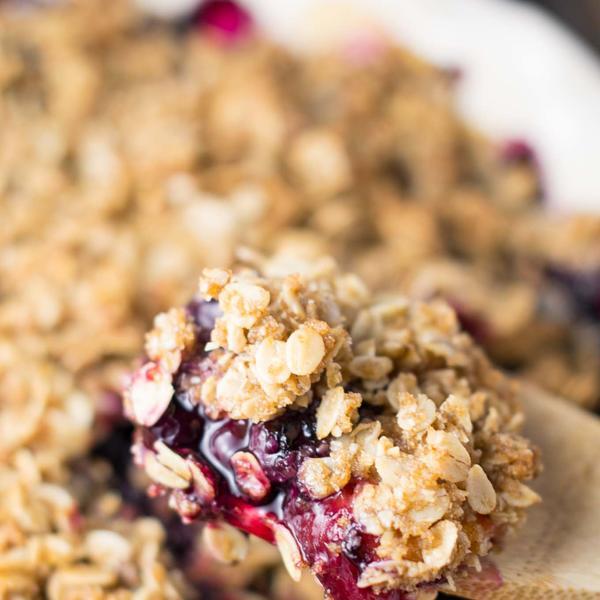 Vegan Blueberry Peach Crisp