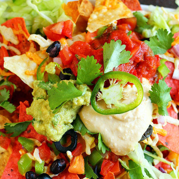 Loaded Vegan Nacho Plate