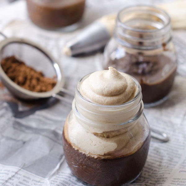 Vegan Chocolate Pudding with Peanut Butter Whipped Cream