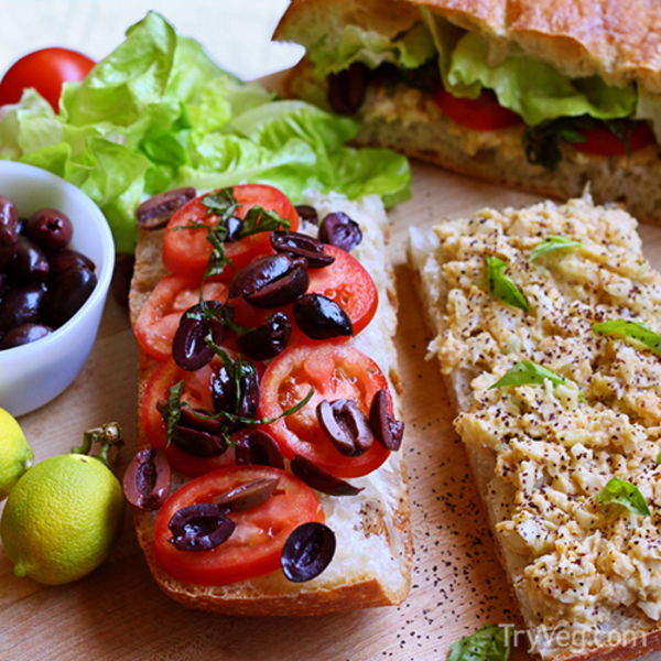 Vegan French Tuna Salad Sandwich/Pan Bagnat