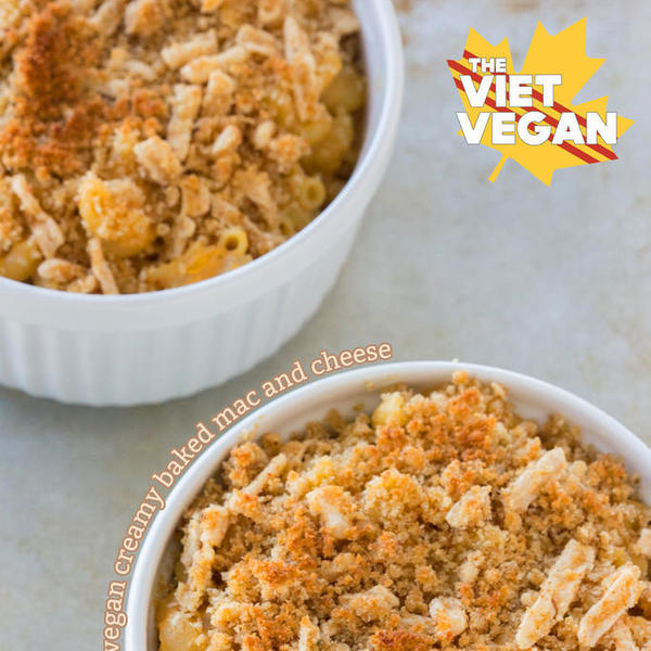 Vegan Creamy Baked Mac and Cheese