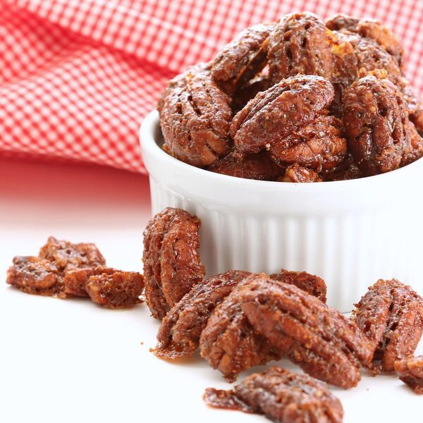 Healthier Candied Pecans (Gluten-Free, Vegan, Refined Sugar-Free)