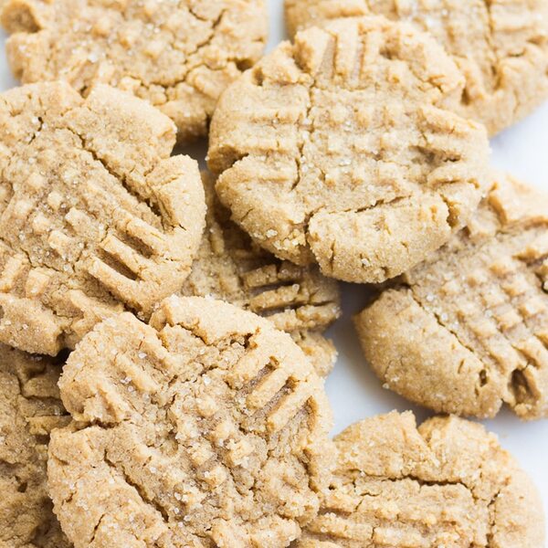Classic Vegan Peanut Butter Cookies (1 Bowl)