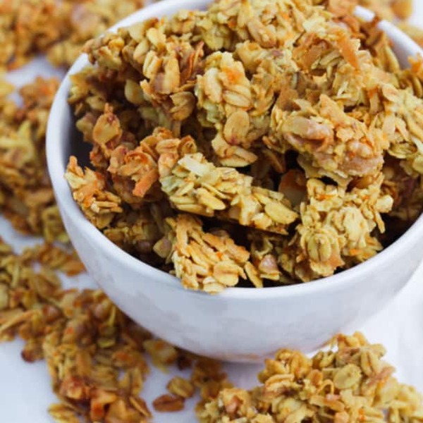 Orange Turmeric Granola (gluten-free, refined sugar-free, vegan)