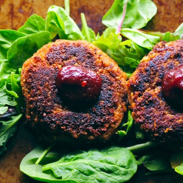 BBQ Chickpea Walnut Burgers (Vegan, Gluten-Free)