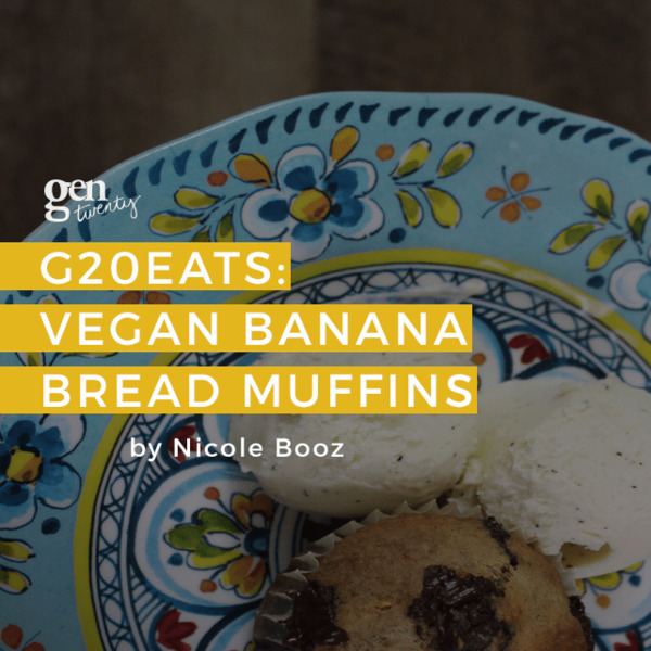 G20Eats: Easy Vegan Banana Bread Muffins (with a How-To Video!)