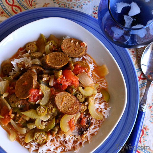 Vegan Sausage Gumbo