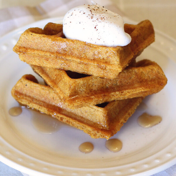 gluten free vegan pumpkin waffles