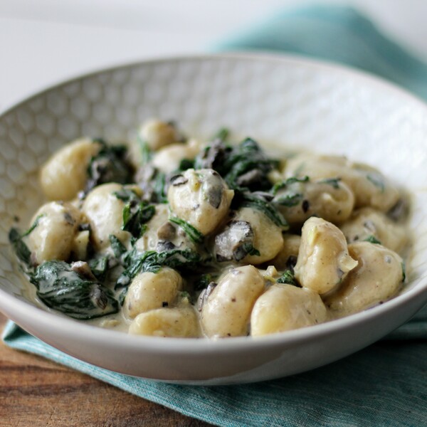 Mushroom and Spinach Gnocchi