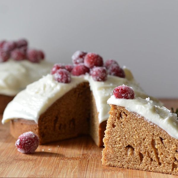 Old Fashioned Gingerbread with Cream Cheese Frosting {Vegan}