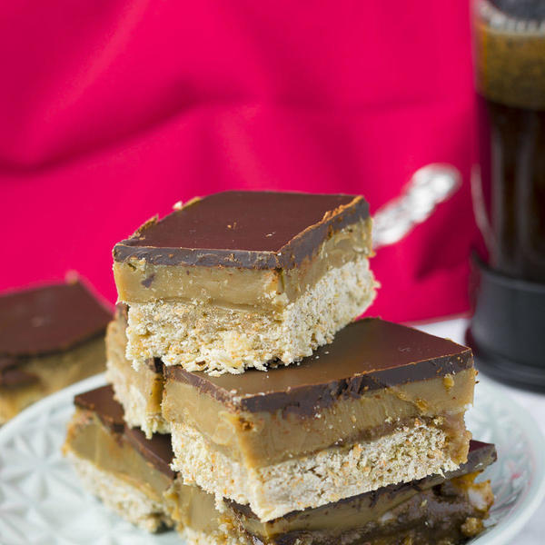 Vegan Caramel Shortbread (Copycat Twix Sty