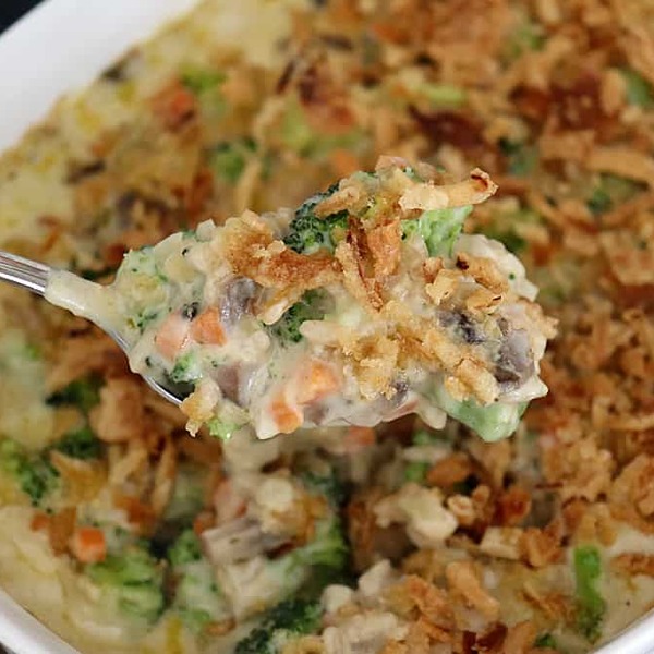 Creamy Vegan Broccoli Wild Rice Casserole