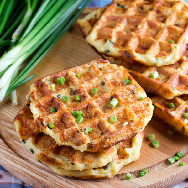 This Savory Vegan Spaghetti Squash And Quinoa Waffle is an Autumn Delight