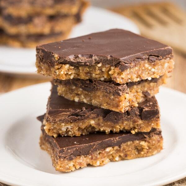 No-Bake Peanut Butter Chocolate Bars (Vegan, Gluten Free)