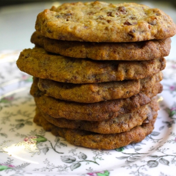 Crunchy gluten free chocolate biscuits.