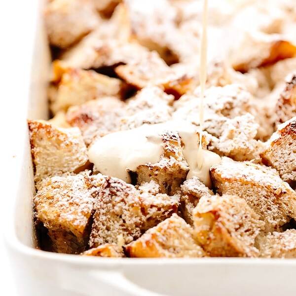 Vegan Eggnog French Toast Casserole