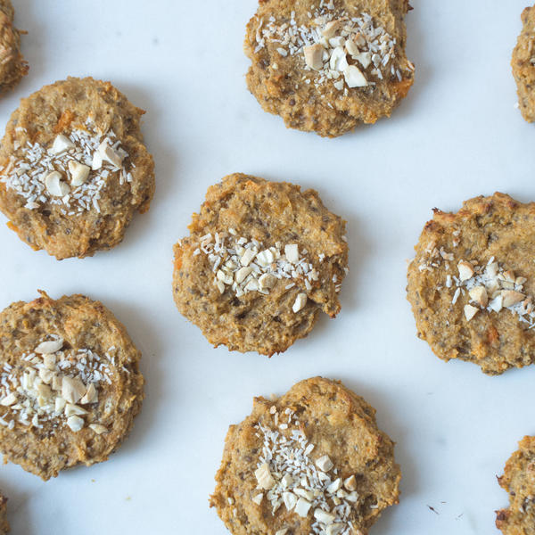 sweet potato–cashew cookies