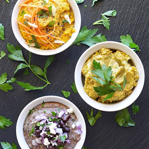 Vegan Hummus Three Ways