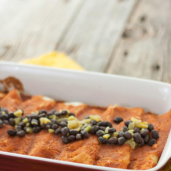 Avocado and Black Bean Enchiladas