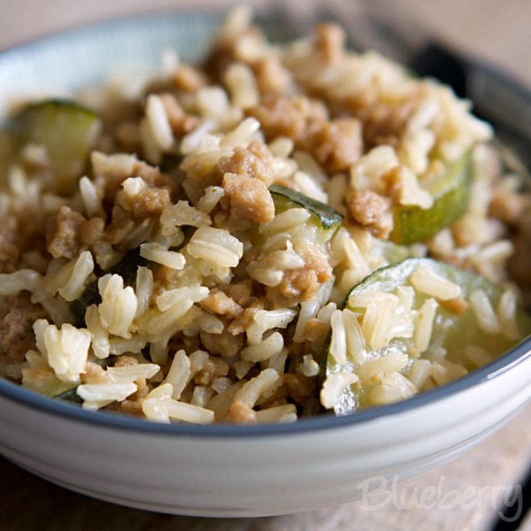 Zucchini Mince Rice Stir-Fry