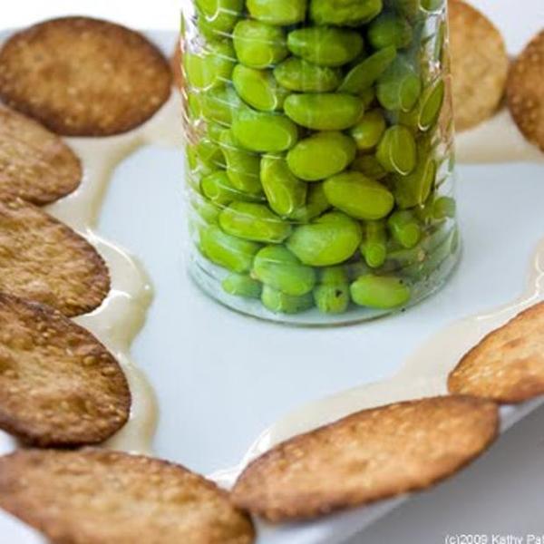 Flying Saucer Spaceship Edamame With “Space Sauce”