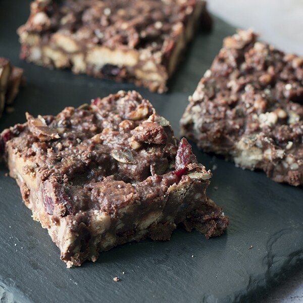 Healthier Christmas rocky road or tiffin