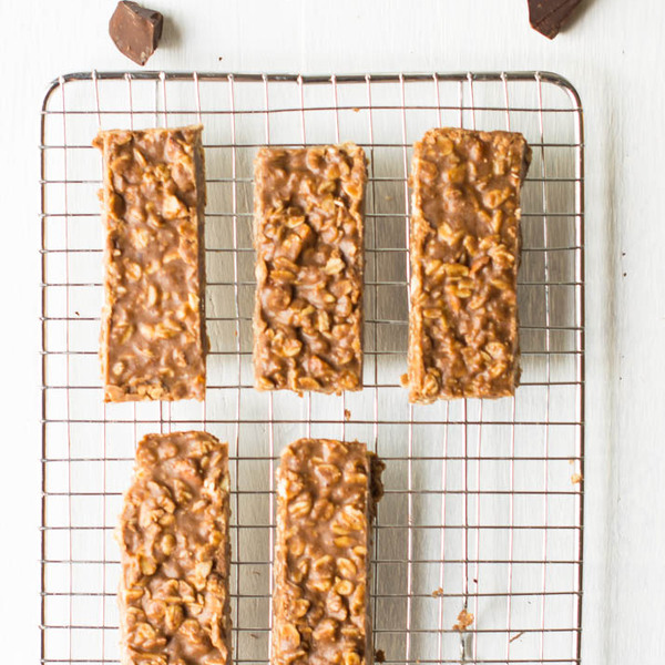 SWEET or SNACK: Dark Chocolate Almond Butter Bars (no bake)