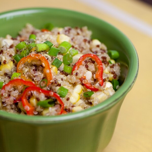 Lemon Butter Quinoa with Grilled Corn