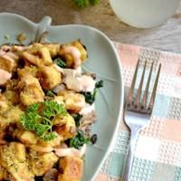 Popcorn Tofu Chikin & Sauteed Veggies
