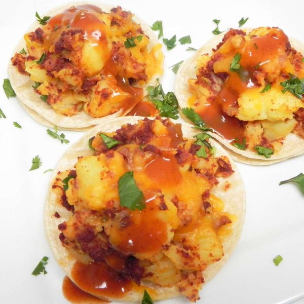 Vegan Potato Soy Chorizo Tacos