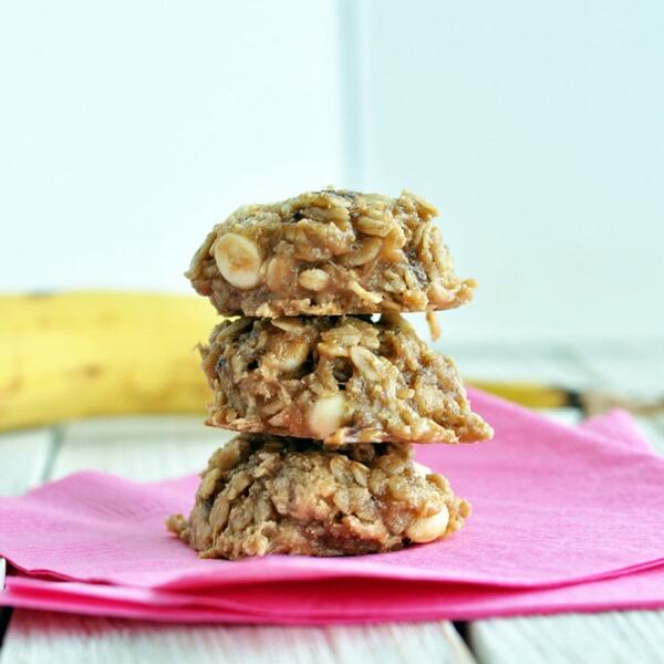 Banana White Chocolate Breakfast Cookies