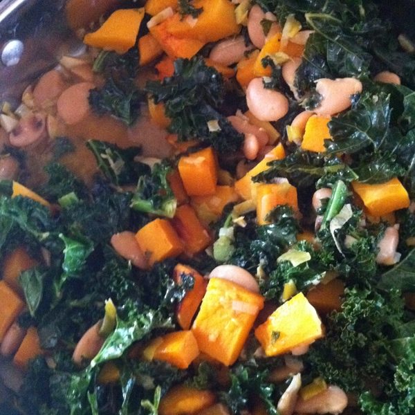 Butternut Squash, White Bean and Kale Ragout (Vegan)