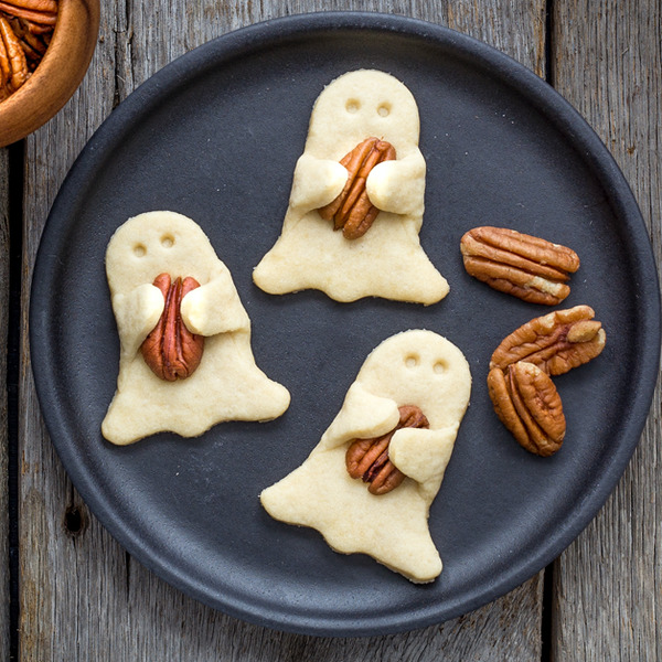Shortbread Pecan Ghost Cookies