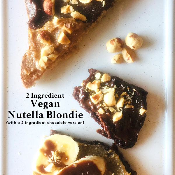 Vegan Nutella Blondie