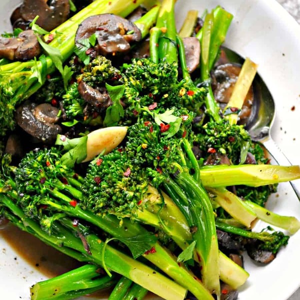 Vegan Broccolini Marsala