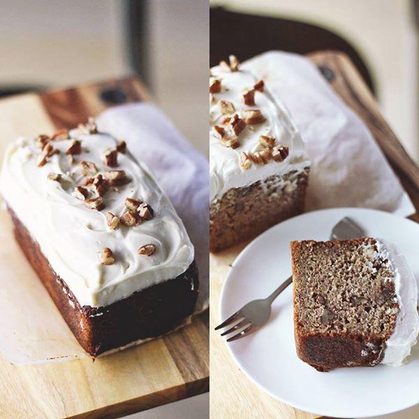 Vegan Maple Banana Bread with Vegan ‘Cream