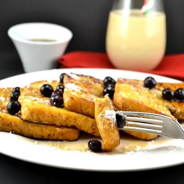 Healthy Eggnog French Toast