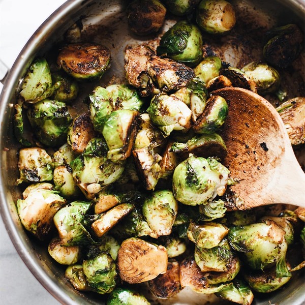 Balsamic Sautéed Brussels Sprouts